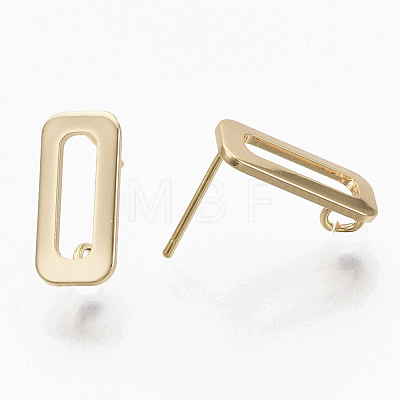 Brass Stud Earring Findings KK-T056-10G-NF-1