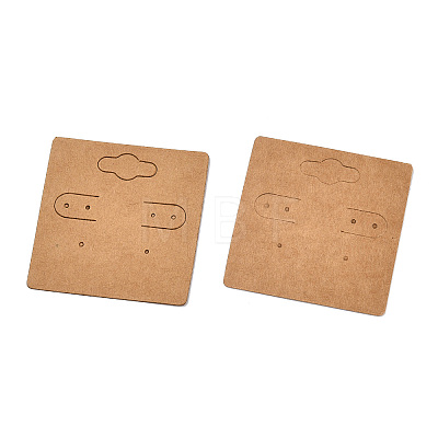 Kraft Paper Earring Display Cards with Hanging Hole EDIS-N010-01-1