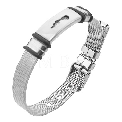 201 Stainless Steel Watch Band Bracelets for Men Women FS-WGF3235-02-1