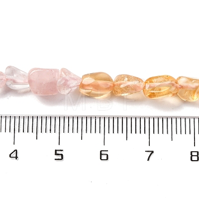 Natural Rose Quartz & Citrine Beads Strands G-L610-B10-01-1