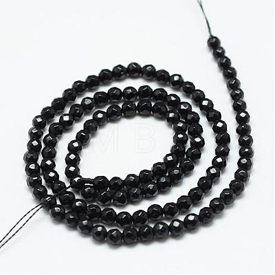 Natural Black Onyx Bead Strands G-R344-3mm-43-1