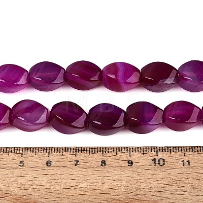Dyed & Heated Natural Agate Beads Strands G-N359-14A-04-1