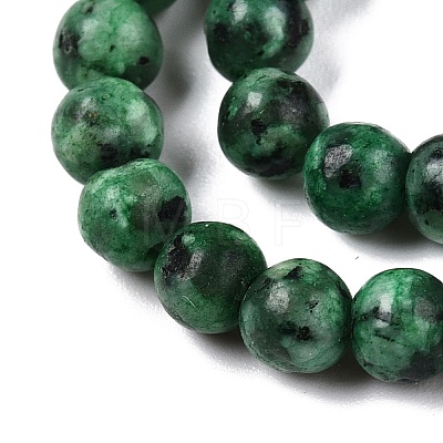 Dyed Natural White Jade Beads Strands G-T140-4mm-B08-1