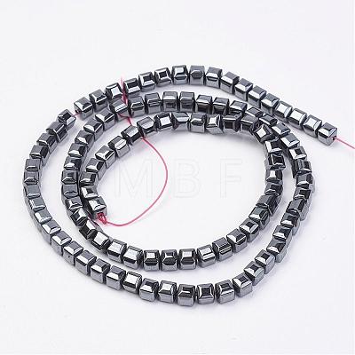 Non-magnetic Synthetic Hematite Beads Strands G-F396-34-6x6mm-1