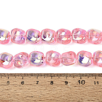 Electroplate Transparent Glass Beads Strands EGLA-N057-02A-06-1