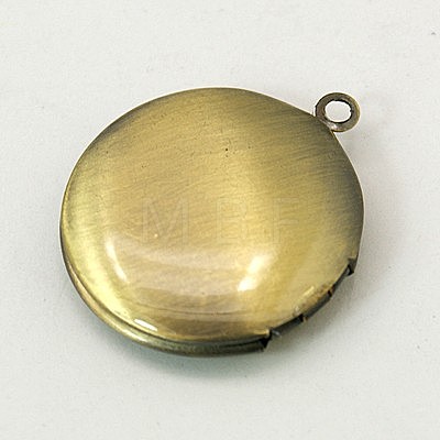 Brass Locket Pendants KK-MSMC002-M1-1