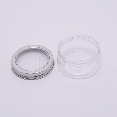 Round Aluminium Cover Plastic Box CON-WH0079-29B-1