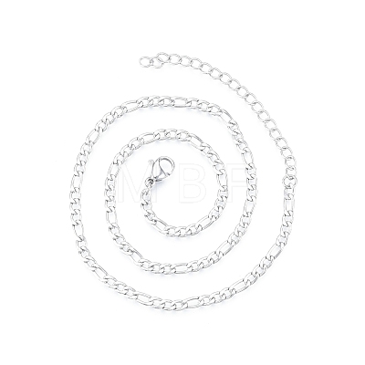 Men's 201 Stainless Steel Figaro Chains Necklace NJEW-N050-A08-3-34P-1