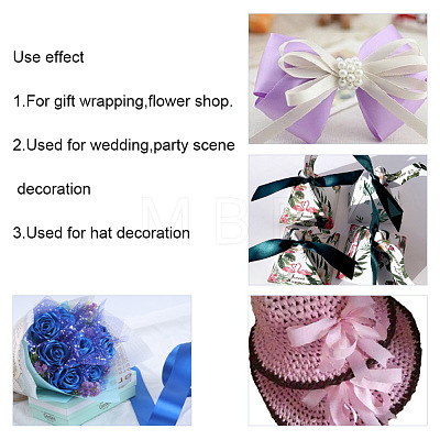 100% Polyester Double-Face Satin Ribbons for Gift Packing SRIB-L024-3.8cm-328-1
