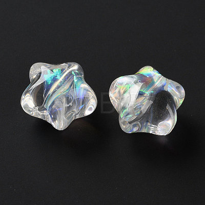 UV Plating Transparent Acrylic Beads TACR-P012-01A-01-1