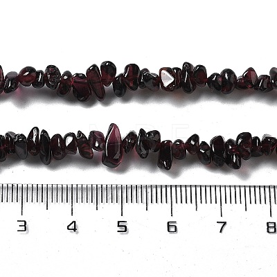 Natural Garnet Chip Beaded Necklaces for Men Women NJEW-G159-01N-1