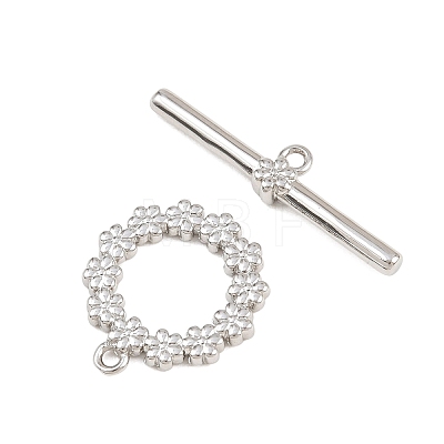 Brass Toggle Clasps KK-G548-34B-P-1