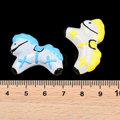 Painted Opaque Glass Enamel Beads GL-CBA4370-10-1