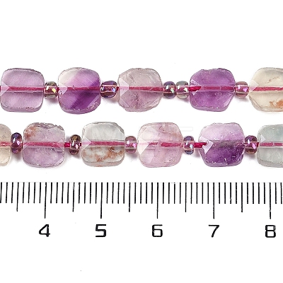 Natural Colorful Fluorite Beads Strands G-G182-H01-01-1