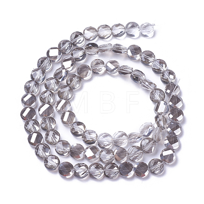 Electroplate Glass Beads Strands EGLA-J149-B-PL01-1
