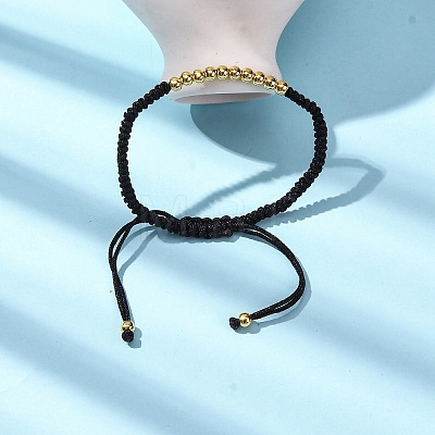 Polyester Cord Braided Bead Bracelets for Women BJEW-L698-04G-02-1