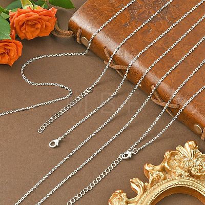 6Pcs Iron Cable Chains Necklaces Set for Women MAK-YW0001-06-1