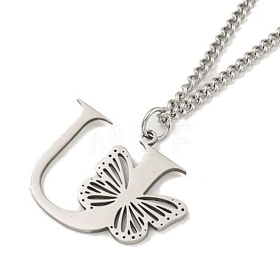 201 Stainless Steel Necklaces NJEW-Q336-01U-P-1