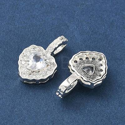 Brass Micro Pave Cubic Zirconia Pendants KK-Z139-05S-03-1