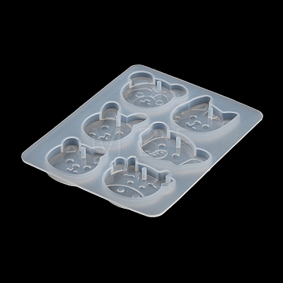 Rabbit/Dragon/Cat Pendant DIY Silhouette Silicone Mold X1-DIY-K073-09B-1