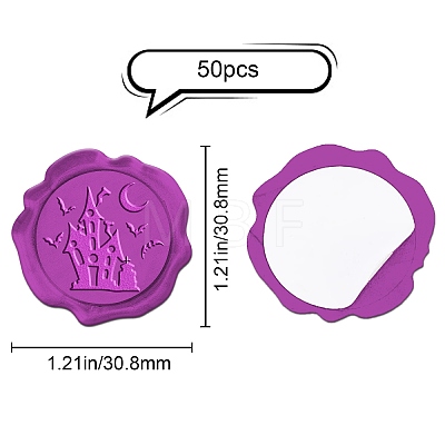 Adhesive Wax Seal Stickers DIY-SD0001-60G-1
