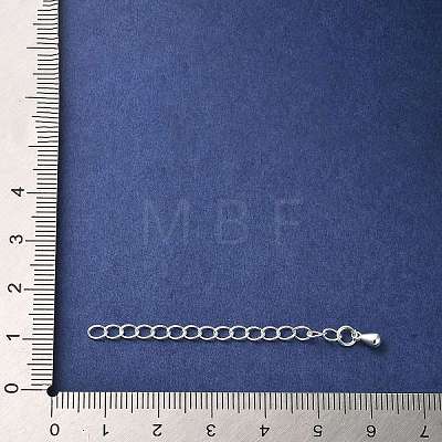 Rack Plating Brass Curb Chain Extender KK-Q807-13S-1