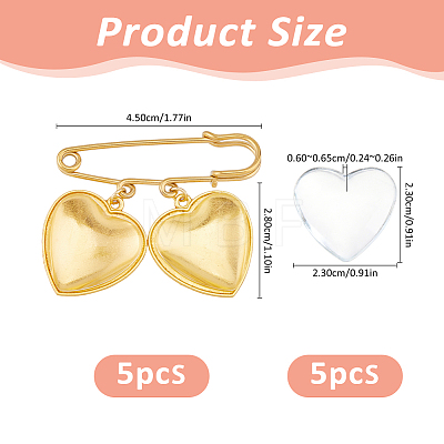 Alloy Brooches Findings JEWB-FH00055-1