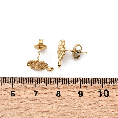 304 Stainless Steel Stud Earring Findings STAS-K306-74G-1