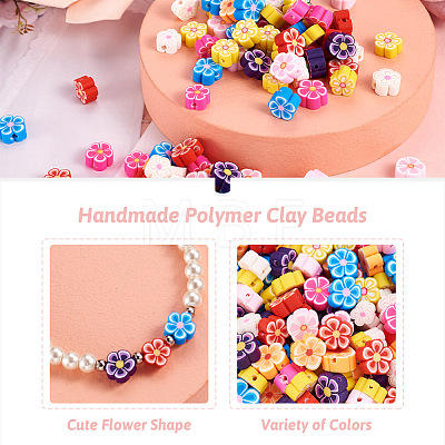 Fashewelry 200Pcs 8 Colors Handmade Polymer Clay Beads CLAY-FW0001-03-1