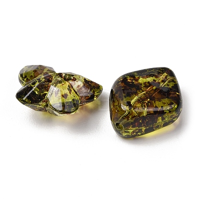 Two Tone Transparent Acrylic Beads OACR-Z041-16-1