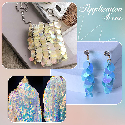 100G PVC Paillette/Sequin Pendants PVC-CY0001-09A-1