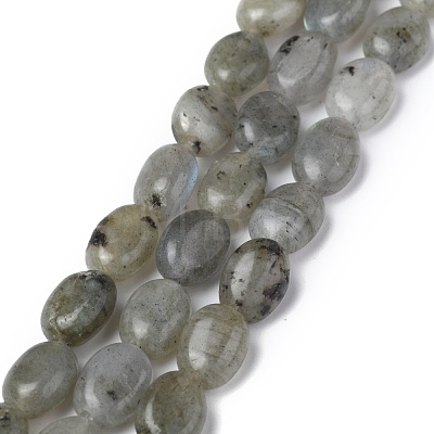 Natural Gray Labradorite Beads Strands G-Z006-A12-1