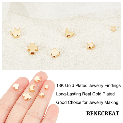 BENECREAT Brass Beads and Alloy Beads KK-BC0001-38G-NF-1