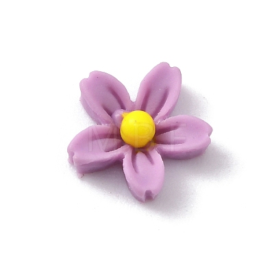 Flower Opaque Resin Cabochons LS-FIND-WH0034-98I-1