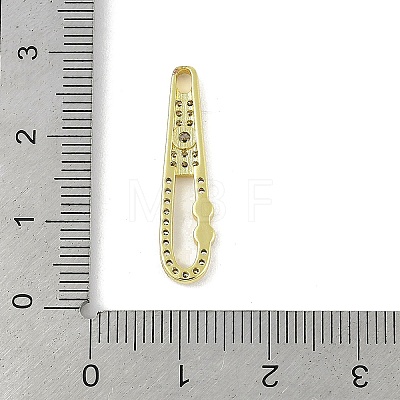 Brass Micro Pave Cubic Zirconia Pendants KK-B114-02G-01-1