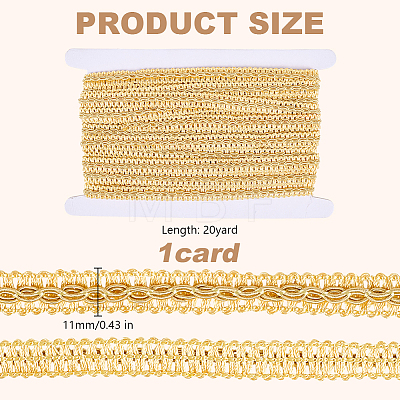 20 Yards Polyester Braided Lace Ribbon OCOR-DR0001-29A-1
