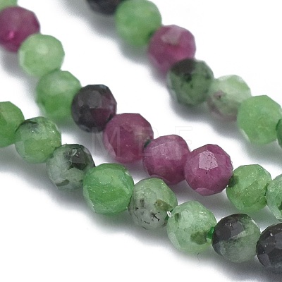 Natural Ruby in Zoisite Beads Strands G-G792-40-1