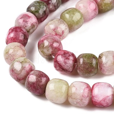 Dyed Natural White Jade Beads Strands G-T138-152-1