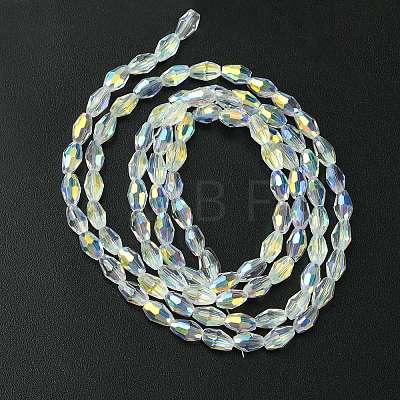 Transparent Electroplate Glass Beads Strands GLAA-K064-04A-AB03-1