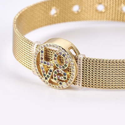 Unisex 304 Stainless Steel Watch Band Wristband Bracelets BJEW-L655-024-1