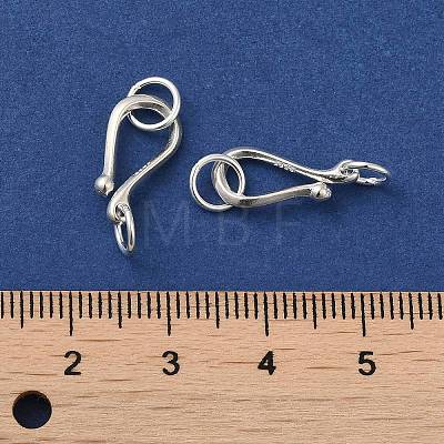 925 Sterling Silver S Shape Clasps X-STER-A009-17-1