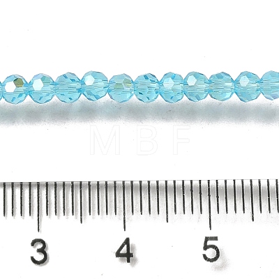 Electroplate Transparent Glass Beads Strands EGLA-A035-T3mm-L08-1