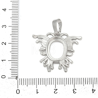 Brass Pendant Cabochon Settings KK-S521-17D-P-1