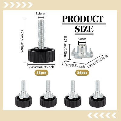 36Pcs Plastic & Iron Screw KY-PH0002-39-1