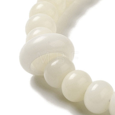 Natural Agate & White Jade Bodhi Root Round Beaded Stretch Bracelets BJEW-B080-18-1