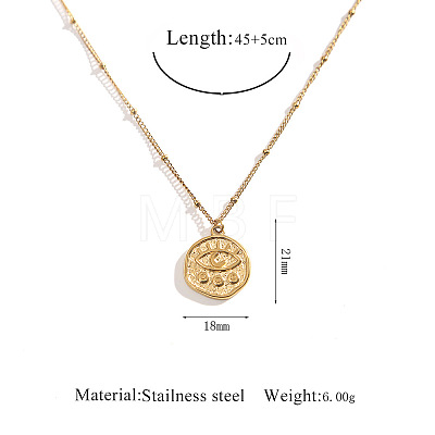 304 Stainless Steel Pendant Necklaces WGFEF8E-01-1