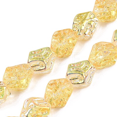 Electroplate Glass Beads Strands EGLA-N012-08K-1