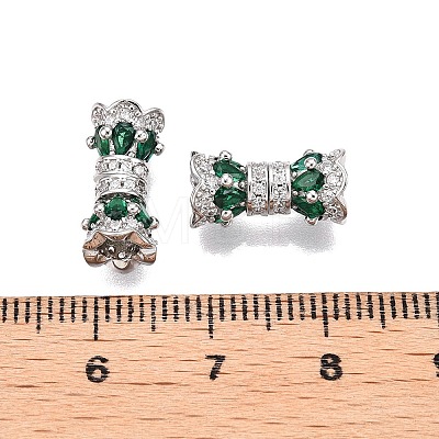 925 Sterling Silver Micro Pave Cubic Zirconia Screw Clasps STER-T007-91P-01-1