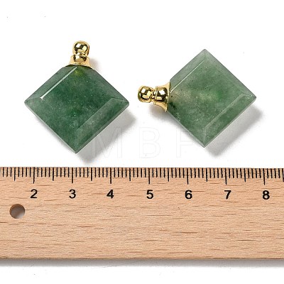 Natural Green Aventurine Perfume Bottle Pendants G-Z039-05G-02-1