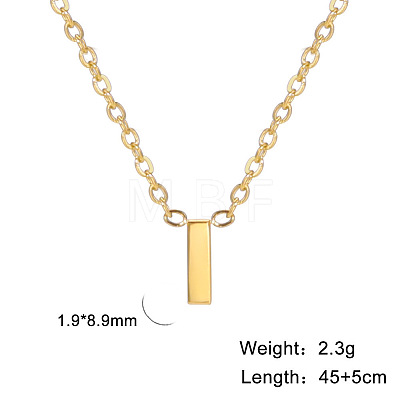 201 Stainless Steel Initial Pendant Necklaces FS-WG78A3B-09-1